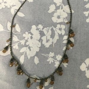 Bellagio crystal necklace amber crystals  Total length of chain is 17 inches